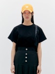 버브(VERVE) SHIRRING SLEEVE T-SHIRTS_BLACK - 19,200 | 무신사 스토어