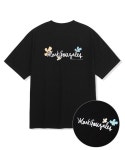 와키윌리(WACKY WILLY) FLOWER SIGN LOGO T-SHIRT BLACK - 사이즈 & 후기 | 무신사