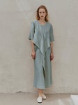 뮤제(MUSEE) L.ETE ROBE Drape Linen Dress_Classic Mint - 275,000 | 무신사 스토어