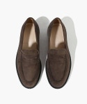 피렌체 아뜨리에(FIRENZE ATELIER) 이중웰트 베이직솔 유팁라인 램스킨 스웨이드 페니로퍼 4031-QS [DARK BROWN] - 사이즈 & 후기 | 무신사