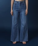 쓰리투에이티(THREE TO EIGHTY) Wide Pintuck Jeans - 사이즈 & 후기 | 무신사 쓰리투에이티(THREE TO EIGHTY)  Wide Pintuck Jeans... 