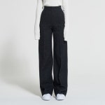 워브먼트(WOVEMENT) High-Rise Wool Pants Navy WBAFPA004NV - 사이즈 & 후기 | 무신사