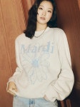 마르디 메크르디(MARDI MERCREDI) CASHMERE BLENDED PULLOVER FLOWERMARDI_IVORY SKY - 사이즈 & 후기 | 무신사