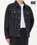 86로드(86ROAD) 2724 Washing denim jacket RAW BLACK - 55,000 | 무신사 스토어
