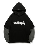 와릿이즌(WHATITISNT) SIGN LOGO LAYERED HOOD BLACK - 44,500 | 무신사 스토어