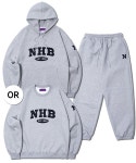 뉴해빗(NUHABIT) .NHB 아플리케 트레이닝 셋업_그레이 - 99,900 | 무신사 스토어