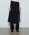 쓰리투에이티(THREE TO EIGHTY) Apron Layered Trousers (Black) - 사이즈 & 후기 | 무신사