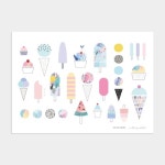 멜팅스튜디오(MELTING STUDIO) 북유럽 액자 인테리어 포스터 / 147번 아이스크림 화이트 - 5,900 | 무신사 스토어