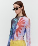 타입서비스(TYPESERVICE) Sea Horse Fitted Printing Top [Purple] - 41,400 | 무신사 스토어