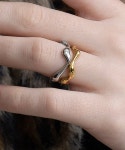 디스코치치(DISCO CHICHI) [2SET][써지컬스틸]DC027_CHIxSCLT Gold silver wave ring set - 29,900 | 무신사 스토어
