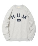 에이치유엠(HUM) Basic Logo Sweatshirt_Oatmeal grey [LHQSCTM311MGYO] - 24,500 | 무신사 스토어