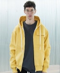 아워웨이브(OURWAVE) OW009 heavy hoodie zip-up (yellow) - 39,200 | 무신사 스토어