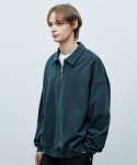 티엔지티(TNGT) [1mile] 다크 그린 헤비웨이트 집업 카라 스웻셔츠 (TNTS2E600E3) - 68,000 | 무신사 스토어