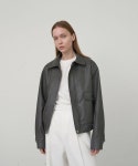 프롬웨얼(FROMWHERE) Leather Pocket Jacket Charcoal - 219,000 | 무신사 스토어