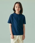 무신사 스탠다드 키즈(MUSINSA STANDARD KIDS) 릴렉스드 크루 넥 반팔 티셔츠 [미드나잇 블루] - 9,990 | 무신사