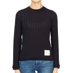 톰브라운(THOM BROWNE) 삼선 포인텔 립 FJS107A 08026 415 여자 긴팔티셔츠 - 441,000 | 무신사 스토어