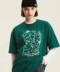 오드스튜디오(ODDSTUDIO) 가든 파티 드로잉 티셔츠 - GREEN - 29,800 | 무신사 스토어