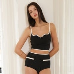 레브레브(REVE REVE) HEART NECK BIKINI SET BK - 사이즈 & 후기 | 무신사