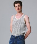 문선(MOONSUN) UNISEX Marine Stripe Sleeveless Top [Ivory] - 35,100 | 무신사 스토어
