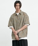 아워웨이브(OURWAVE) OW052 linen check shirts (brown) - 22,750 | 무신사 스토어