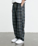 아워웨이브(OURWAVE) OW060 cozy check one tuck balloon pants (navy) - 사이즈 & 후기 | 무신사