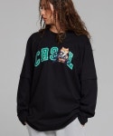 크림소다랩(CREAM SODA LAB) 루즈핏 레이어드 멀티 아크로고 롱슬리브 블랙 - 24,900 | 무신사 스토어