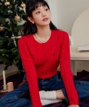 로라로라(ROLAROLA) ROLA CABLE KNIT RED - 사이즈 & 후기 | 무신사