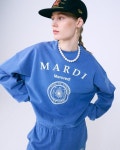 마르디 메크르디(MARDI MERCREDI) SWEATSHIRT UNIV PIGMENT WASHING_BLUE CREAM - 사이즈 & 후기 | 무신사