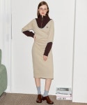 살롱 드 욘(SALON DE YOHN) Color Block Cozy Dress_Beige - 사이즈 & 후기 | 무신사