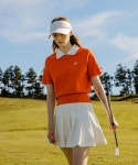 오베르 골프(OBER GOLF) 컬러 카라 울 니트 (오렌지) - 사이즈 & 후기 | 무신사