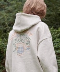 엠블러(AMBLER) [벨리곰 콜라보] Hiking Belly 남여공용 오버핏 기모 후드 티셔츠 BMM204 (오트밀) - 30,700 | 무신사 스토어