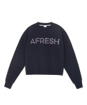 어프레쉬(AFRESH) 블루밍 세미크롭 맨투맨_블랙 - 26,000 | 무신사 스토어