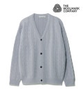 비슬로우홍대슈퍼텍스앤컴퍼니 | 비슬로우(BESLOW) 22FW THE WOOLMARK COMPANY PUNCHING CABLE CARDIGAN LAVENDER BLUE - 사이즈 & 후기 | 무신사