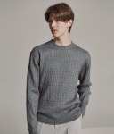 효지노리코(HYOJI NORIKO) K004 에센셜 케이블 라운드 니트 (5컬러) - 44,900 | 무신사 스토어