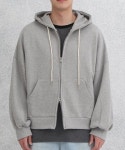 아워웨이브(OURWAVE) OW075 Balloon hoodie zip-up (grey) - 사이즈 & 후기 | 무신사