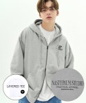 네스티팜(NASTY PALM) NP 스튜디오 투 웨이 후드집업 그레이 - 49,900 | 무신사 스토어