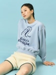 뮤징아카이브(MUSINGARCHIVE) Kitty’s delight Crop Sweatshirt sky blue - 사이즈 & 후기 | 무신사