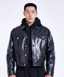 51퍼센트(51PERCENT) Tunnel Lining leather Jacket - Black... 무신사 51퍼센트(51PERCENT)  Tunnel Lining leather Jacket - Black... 