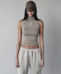 배드블러드(BADBLOOD) Cotton Jersey Roll-Neck Tank - Darktan - 사이즈 & 후기 | 무신사