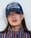 슬로우애시드(SLOW ACID) 아스터 플라워 볼캡 [네이비] - 40,500 | 무신사 스토어