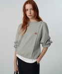 던스트 포 우먼(DUNST FOR WOMEN) UNISEX DUNST LOGO CREASE SWEATSHIRT_UDTS5A103_MELANGE GREY - 사이즈 & 후기 | 무신사