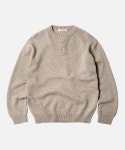 프리즘웍스(FRIZMWORKS) WOOL HENLEY NECK KNIT _ OATMEAL - 84,550 | 무신사 스토어