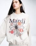 마르디 메크르디(MARDI MERCREDI) SWEATSHIRT FLOWERMARDI BLOSSOM_OATMEAL BLACK - 사이즈 & 후기 | 무신사