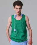 문선(MOONSUN) UNISEX Marine Stripe Sleeveless Top [Green] - 31,200 | 무신사 스토어