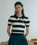 로라로라(ROLAROLA) HALF SLEEVE BOARDER KNIT BK+IV - 사이즈 & 후기 | 무신사