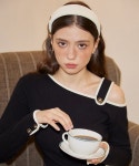 살롱 드 욘(SALON DE YOHN) Button Point Velvet Hairband_ Ivory - 42,000 | 무신사 스토어