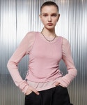 라티젠(LARTIGENT) L2 LAYERED T-SHIRT(PINK) - 47,600 | 무신사 스토어