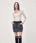 에트몽(ETMON) Cargo Banding Mini Skirt, Charcoal - 사이즈 & 후기 | 무신사