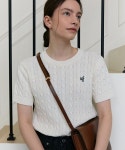 드파운드(DEPOUND) half sleeve cable knit - ivory - 119,000 | 무신사 스토어