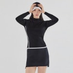 레노마골프(RENOMA GOLF) 여성 로고 배색 포인트 하이넥 니트 RWSHL5252-199 - 259,000 | 무신사 스토어